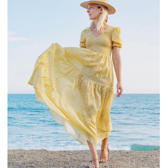 NWT CHRISTY DAWN The Brooklyn Dress in Golden Pollinator Floral M - Picture 1 of 11